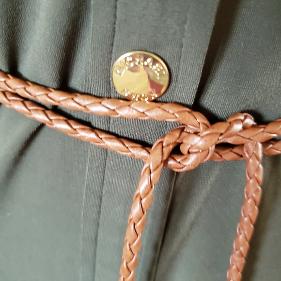 Michael Kors Long Sleeve Button Down Dress - Olive Green- XS - Picture 6 of 12